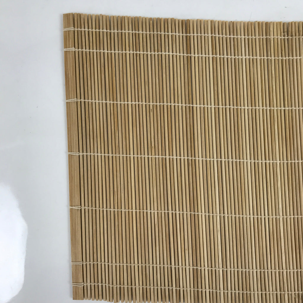 Japanese Bamboo Sushi Rolling Mat Vtg Makisu Natural Wood 46.5cm JK718