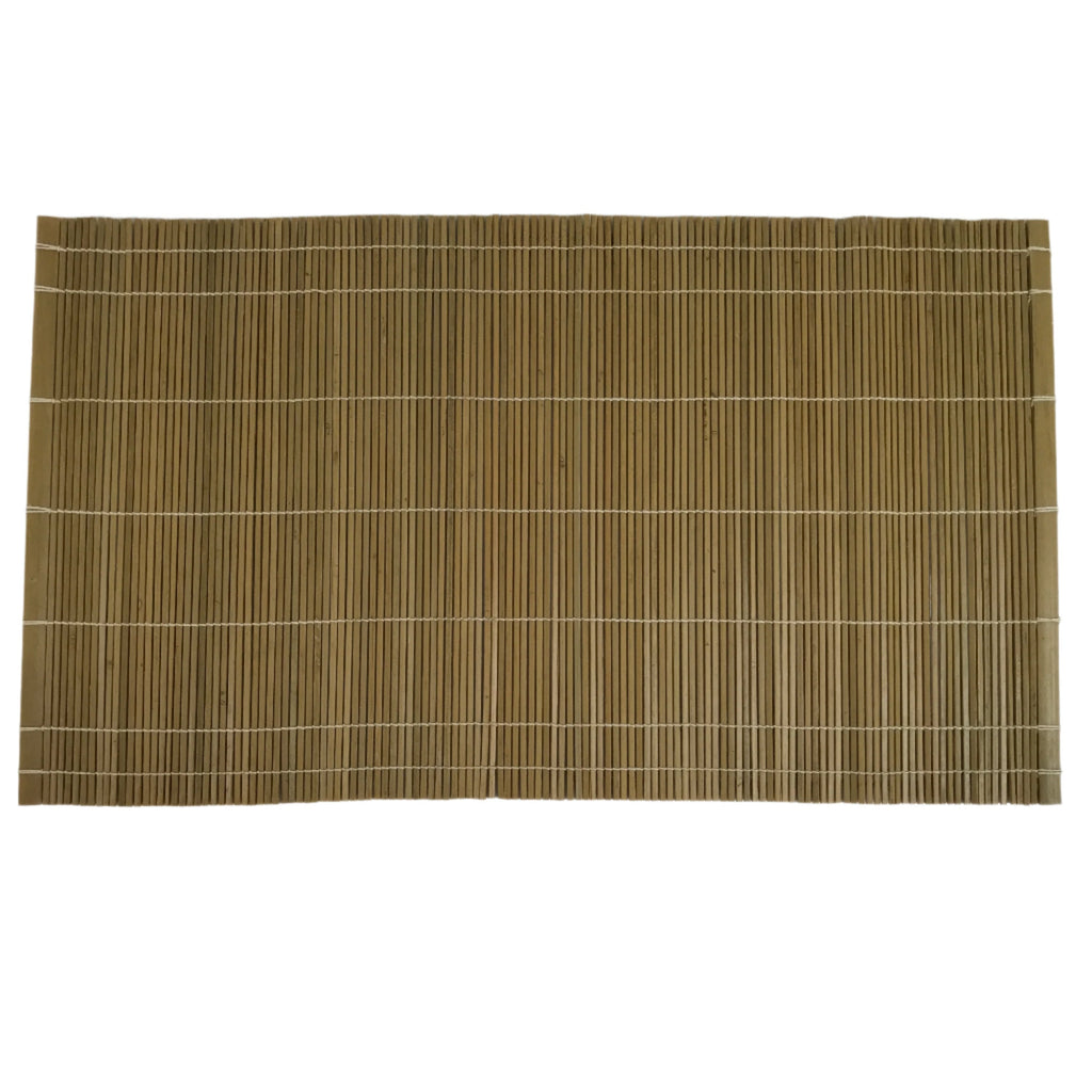 Japanese Bamboo Sushi Rolling Mat Vtg Makisu Natural Wood 46.5cm JK718