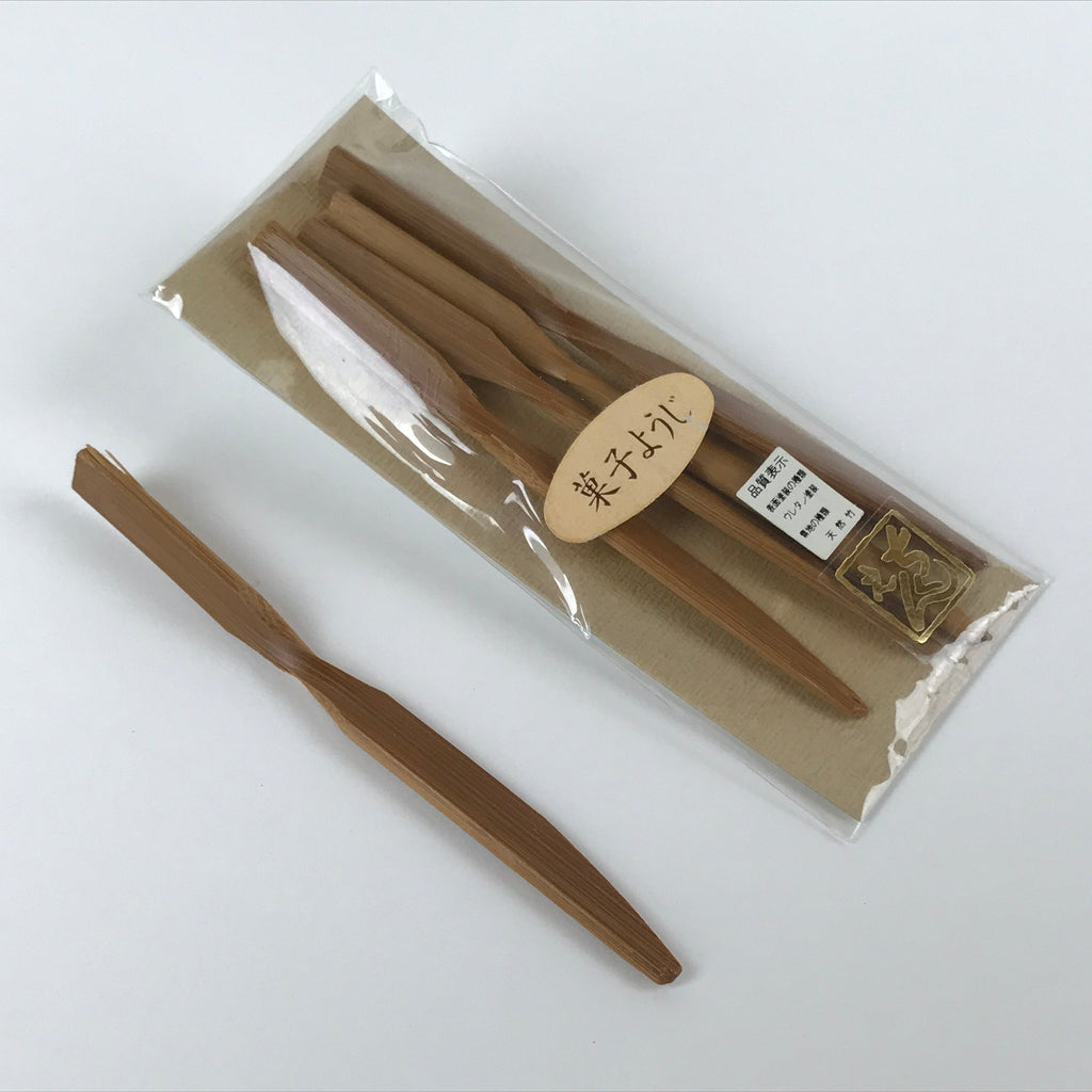 Japanese Bamboo Tea Ceremony Sweets Pick Kashikiri Youji 5pc Wagashi Knife JK681