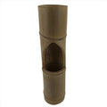 Japanese Bamboo Tube Flower Vase Kabin Vtg Ikebana Arrangement Brown FK101