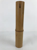 Japanese Bamboo Tube Flower Vase Kabin Vtg Ikebana Arrangement Brown FK107