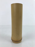 Japanese Bamboo Tube Flower Vase Kabin Vtg Ikebana Arrangement Brown FK108