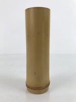 Japanese Bamboo Tube Flower Vase Kabin Vtg Ikebana Arrangement Brown FK108