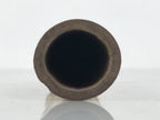 Japanese Bamboo Tube Flower Vase Kabin Vtg Ikebana Arrangement Brown MFV103