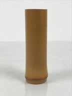 Japanese Bamboo Tube Flower Vase Kabin Vtg Ikebana Arrangement Brown MFV104