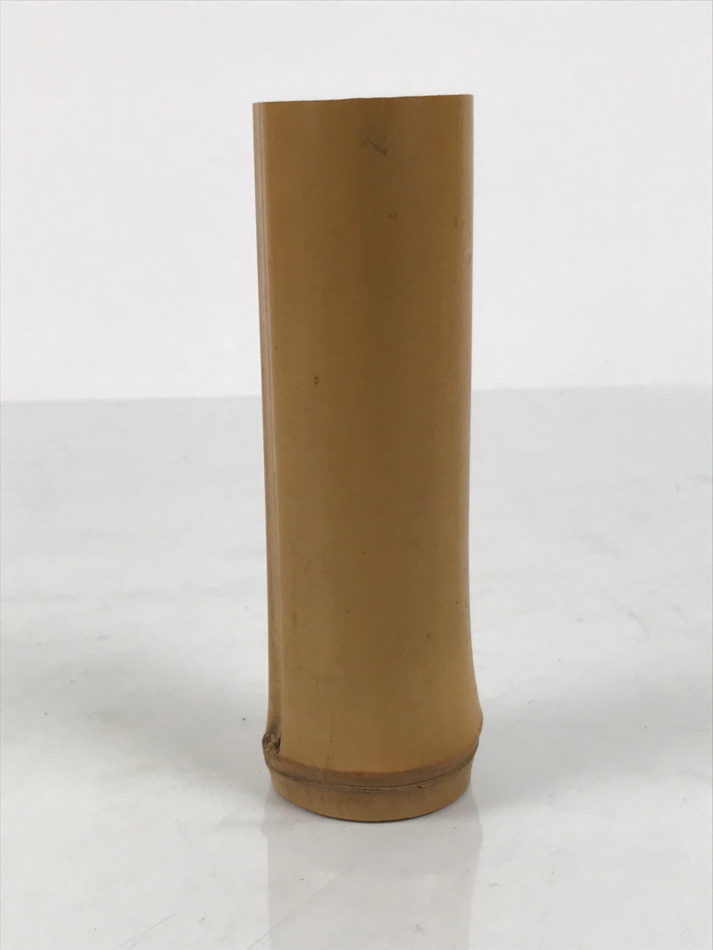 Japanese Bamboo Tube Flower Vase Kabin Vtg Ikebana Arrangement Brown MFV104