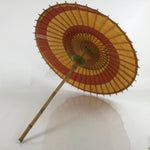 Japanese Bamboo Umbrella Parasol Vtg Wagasa Maigasa Geisha Paper Spiral JK775