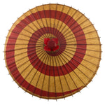 Japanese Bamboo Umbrella Parasol Vtg Wagasa Maigasa Geisha Paper Spiral JK775