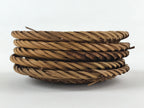 Japanese Bamboo Weave Drink Saucer 5pc Set Vtg Chataku Coaster Takeami UR935