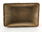 Japanese Bamboo Woven Storage Basket Vtg Traveler Chest Kago Iron Handles B222