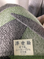 Japanese Bento Box Wrapping Cloth Furoshiki Rayon Fabric Kabuki Gray FU178