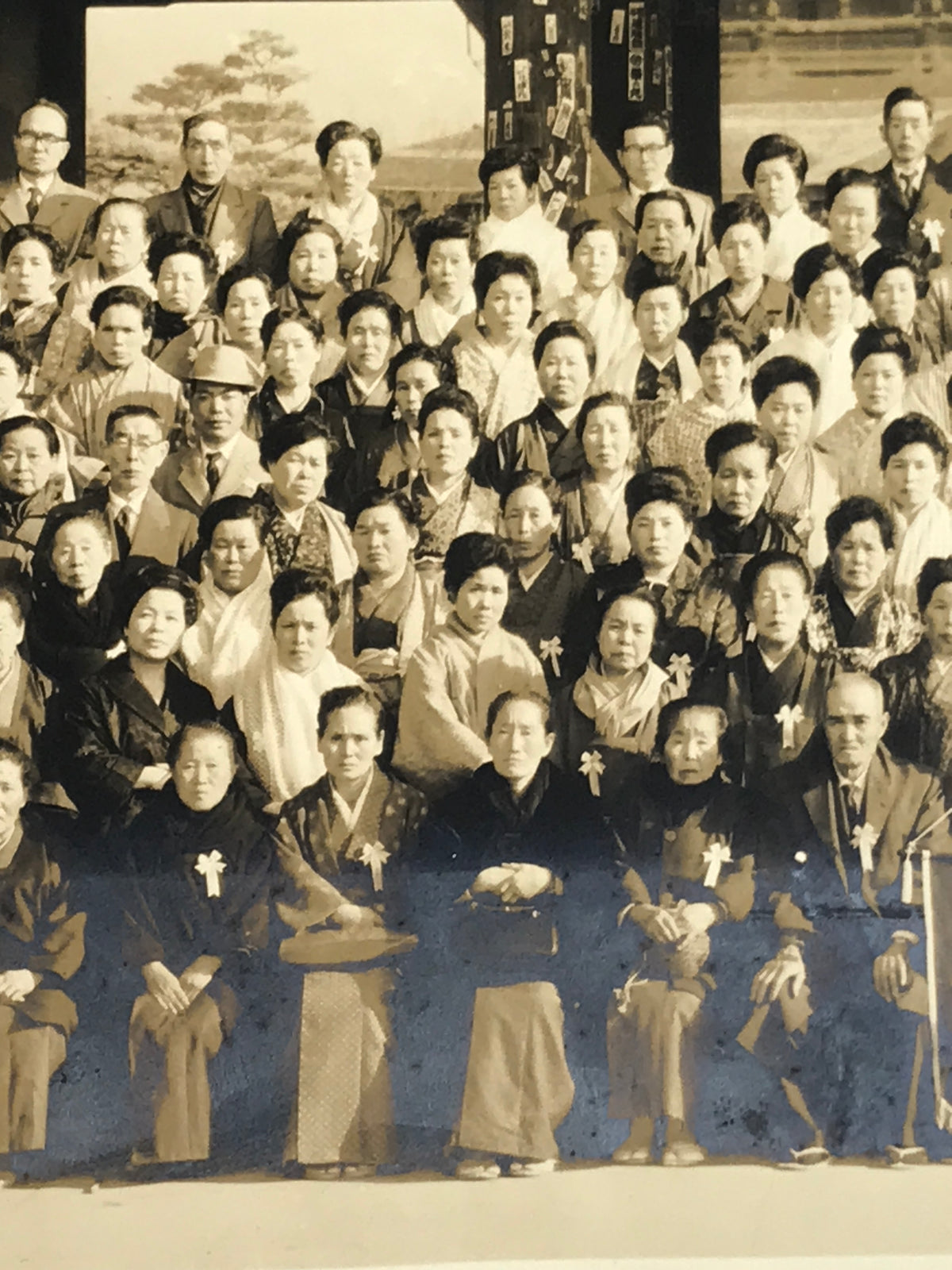 Japanese Bereaved Families Association Group Photograph Vtg Zenkoji Temple PH75