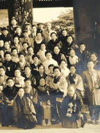 Japanese Bereaved Families Association Group Photograph Vtg Zenkoji Temple PH75