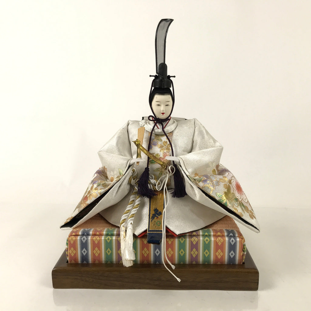 Japanese Big Hina Doll Ningyo Prince Vtg Girl's Day Ohinasama Matsuri Silk ID601