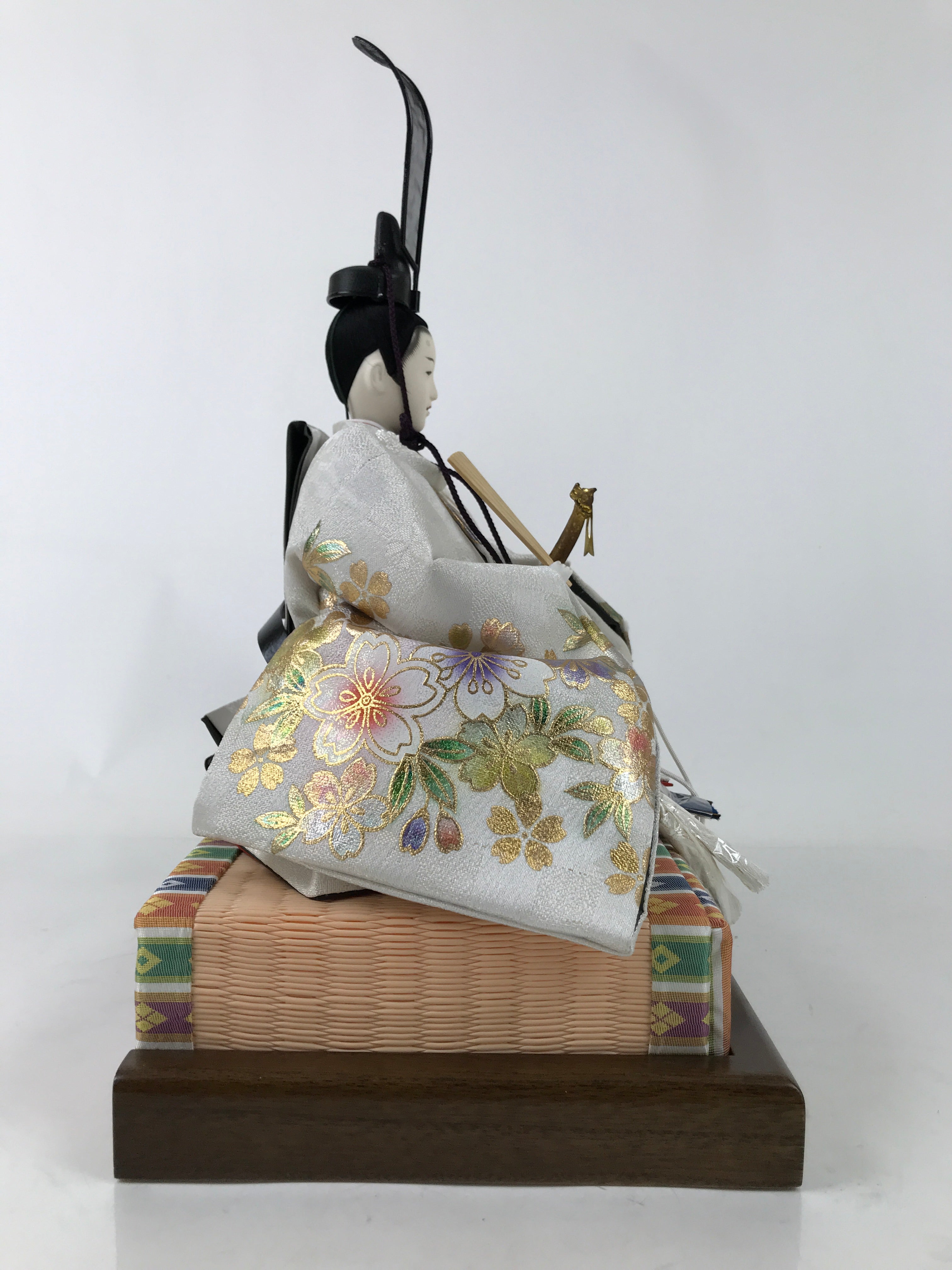 Japanese Big Hina Doll Ningyo Prince Vtg Girl's Day Ohinasama Matsuri Silk ID601