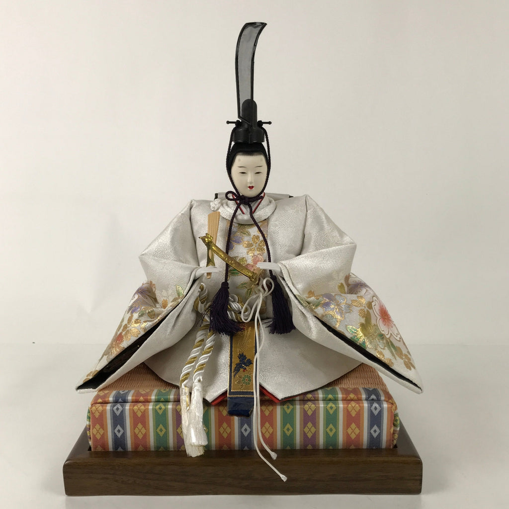 Japanese Big Hina Doll Ningyo Prince Vtg Girl's Day Ohinasama Matsuri Silk ID601