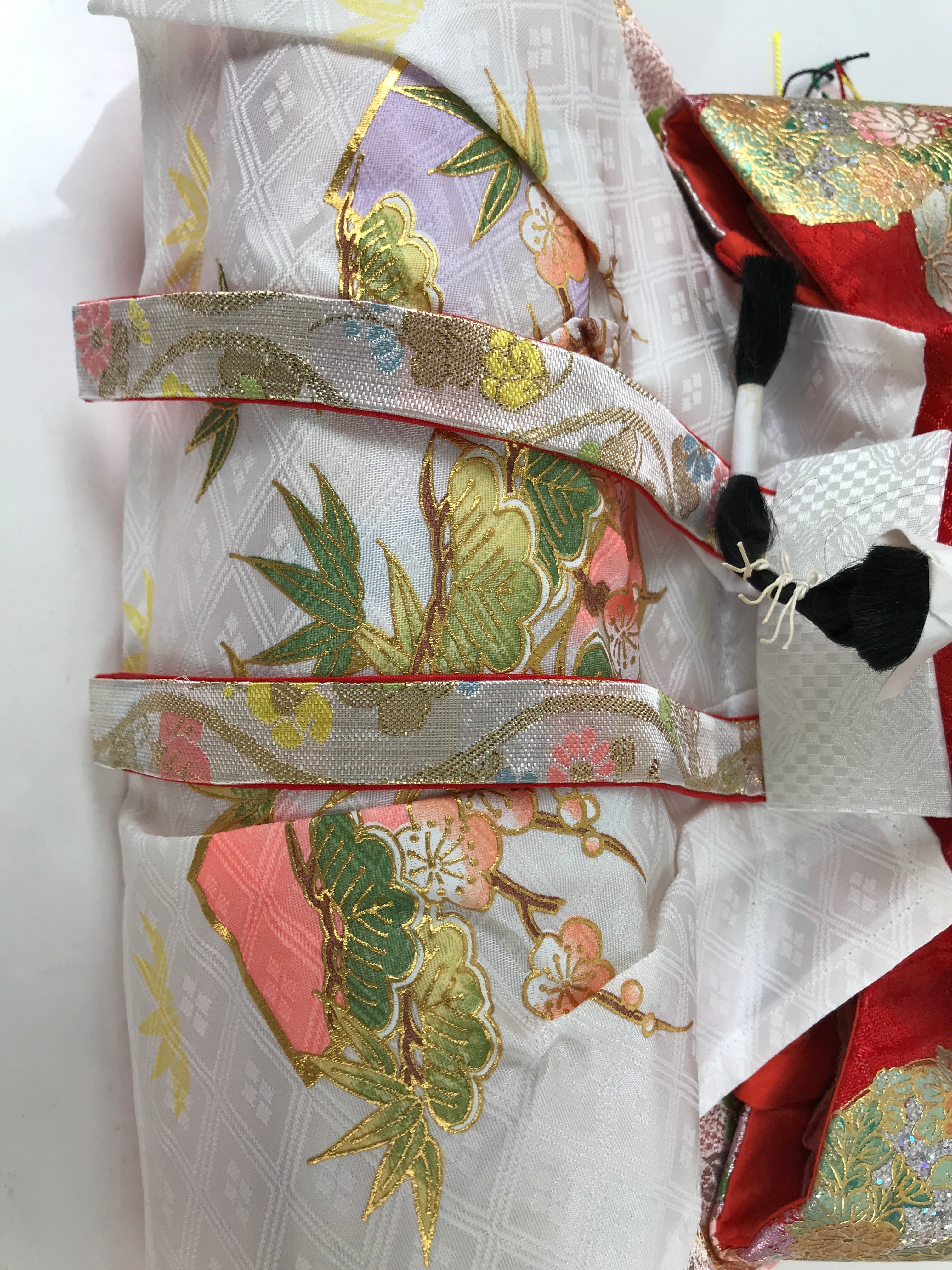 Japanese Big Hina Doll Ningyo Princess Vtg Girl's Day Ohinasama Silk ID602