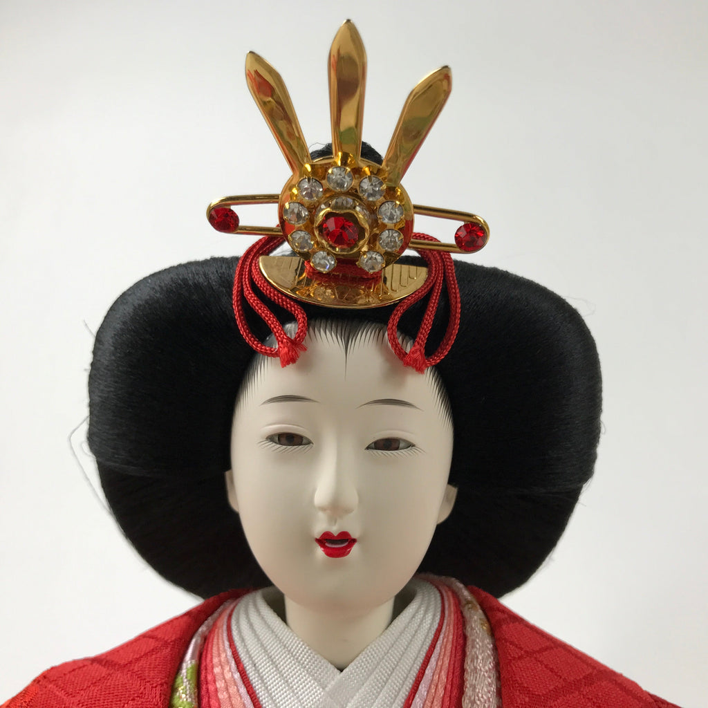 Japanese Big Hina Doll Ningyo Princess Vtg Girl's Day Ohinasama Silk ID602
