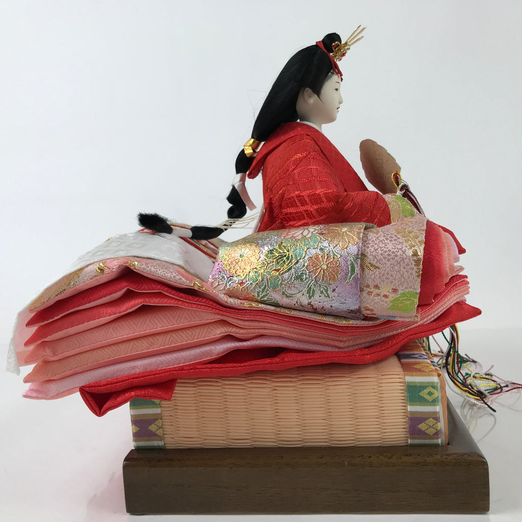 Japanese Big Hina Doll Ningyo Princess Vtg Girl's Day Ohinasama Silk ID602