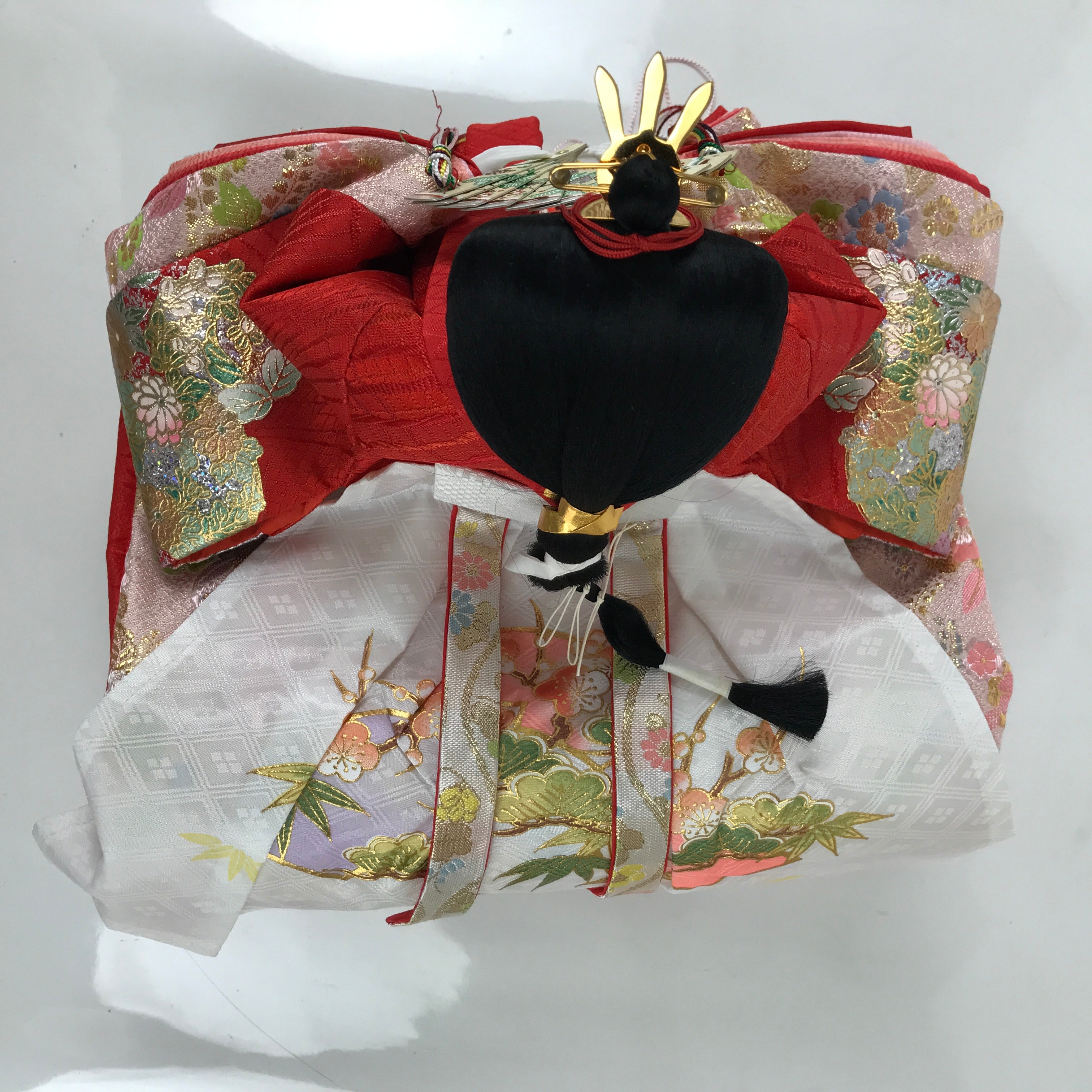 Japanese Big Hina Doll Ningyo Princess Vtg Girl's Day Ohinasama Silk ID602