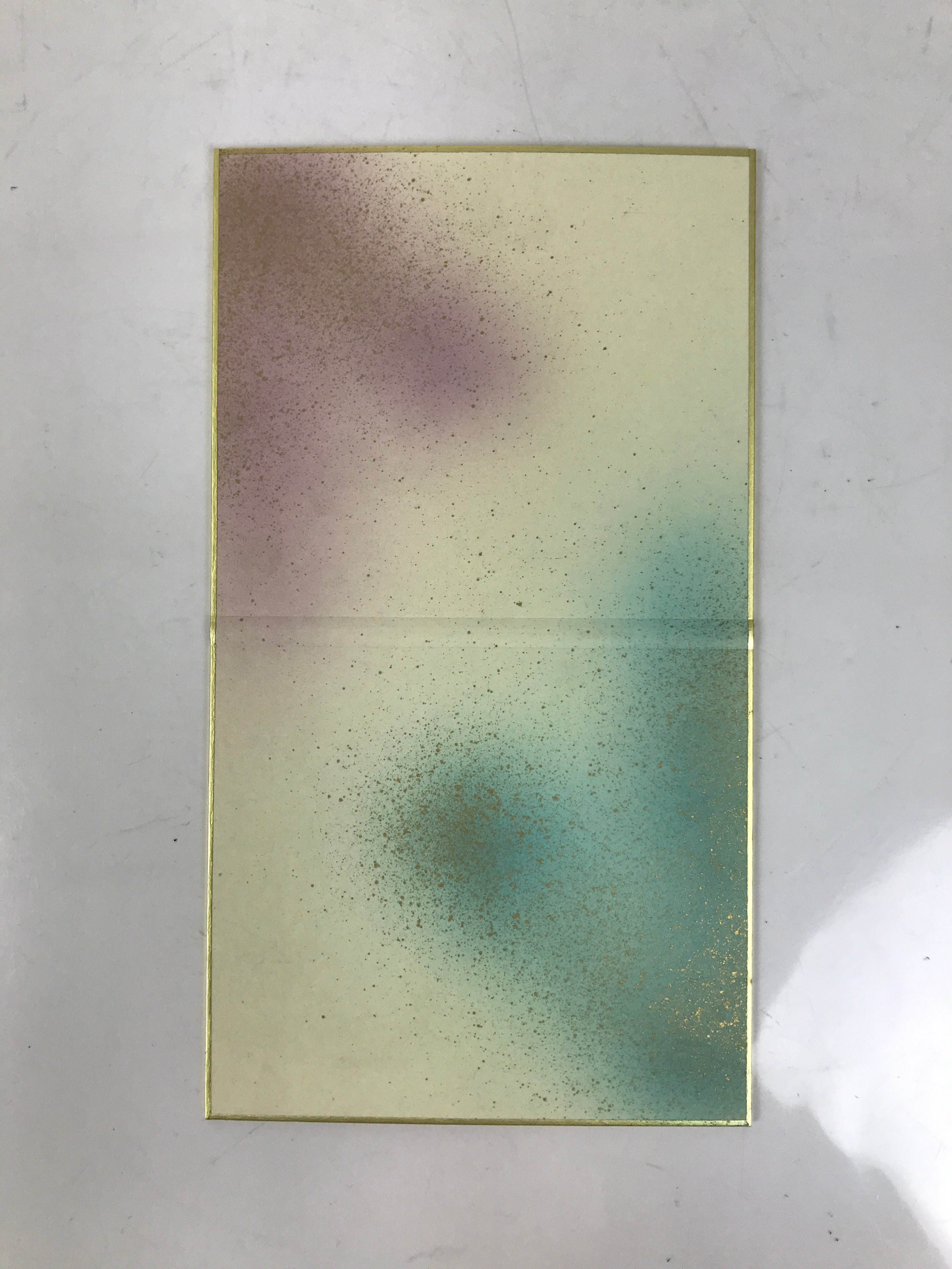 Japanese Blank Folding Shikishi Art Board Purple Blue Gold Fleck Design A741