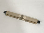 Japanese Blank Hanging Scroll Vtg Thread Holders Brown Geometric Kakejiku SC955