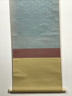 Japanese Blank Hanging Scroll Vtg Thread Holders Dark Red Blue Yellow SC875