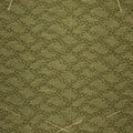 Japanese Blank Hanging Scroll Vtg Thread Holders Floral Green Kakejiku SC871