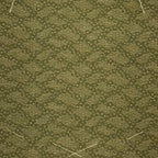 Japanese Blank Hanging Scroll Vtg Thread Holders Floral Green Kakejiku SC871