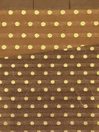 Japanese Blank Hanging Scroll Vtg Thread Holders Gold Floral Kakejiku SC962