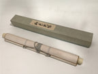 Japanese Blank Hanging Scroll Vtg Thread Holders Green Floral Kakejiku SC958