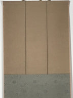 Japanese Blank Hanging Scroll Vtg Thread Holders Green Floral Kakejiku SC966