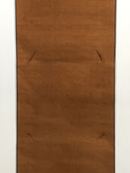 Japanese Blank Hanging Scroll Vtg Thread Holders Plain Dark Orange SC876