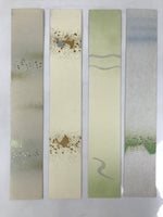 Japanese Blank Tanzaku Shikishi Art Board Set 4pcs Gold Blue Green Design A749