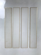 Japanese Blank Tanzaku Shikishi Art Board Set Vtg 4pcs White Gold Border A743