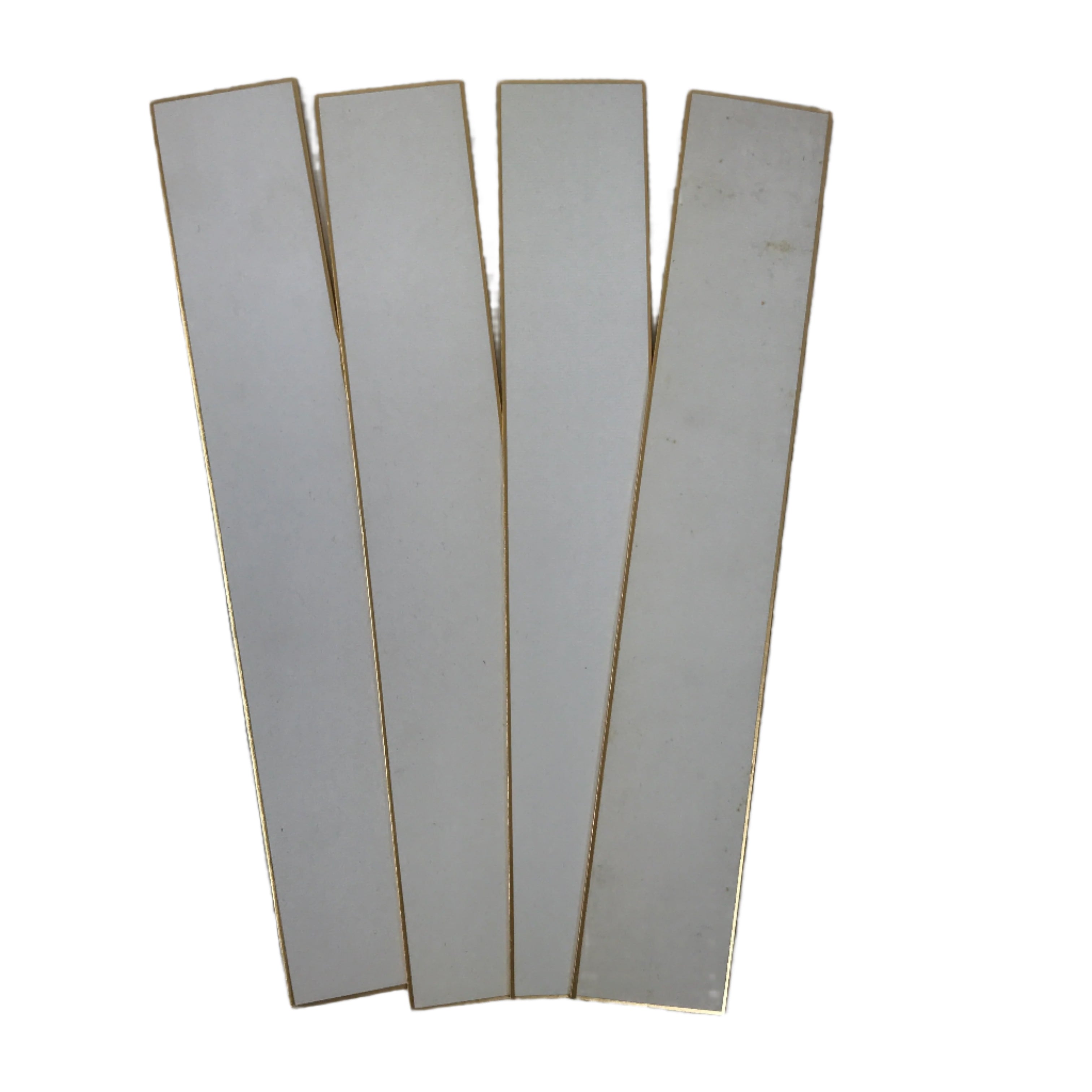 Japanese Blank Tanzaku Shikishi Art Board Set Vtg 4pcs White Gold Border A743