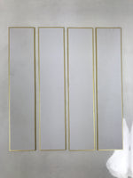 Japanese Blank Tanzaku Shikishi Art Board Set Vtg 4pcs White Gold Border A744