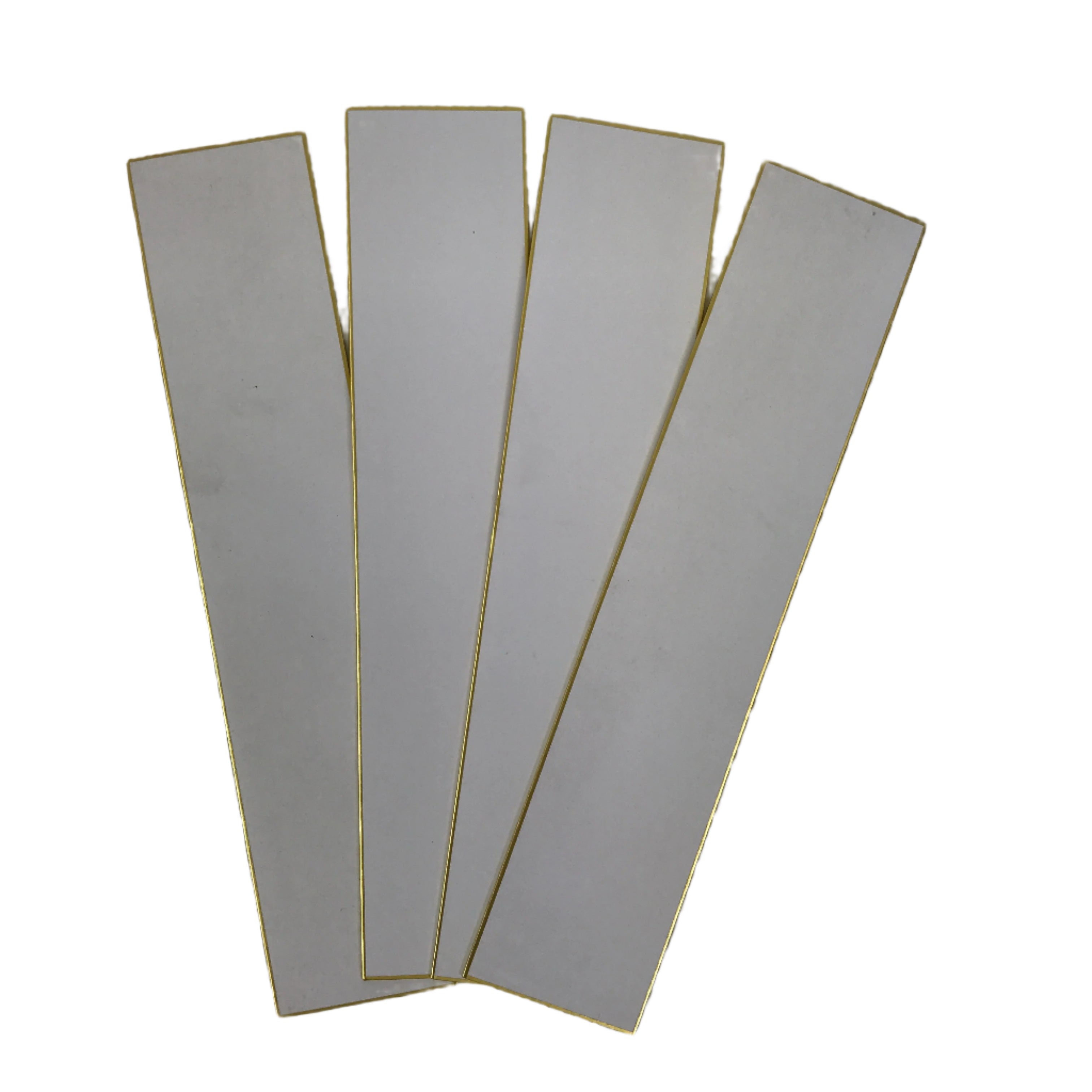 Japanese Blank Tanzaku Shikishi Art Board Set Vtg 4pcs White Gold Border A744