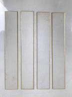 Japanese Blank Tanzaku Shikishi Art Board Set Vtg 4pcs White Gold Border A745