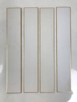 Japanese Blank Tanzaku Shikishi Art Board Set Vtg 4pcs White Gold Border A746