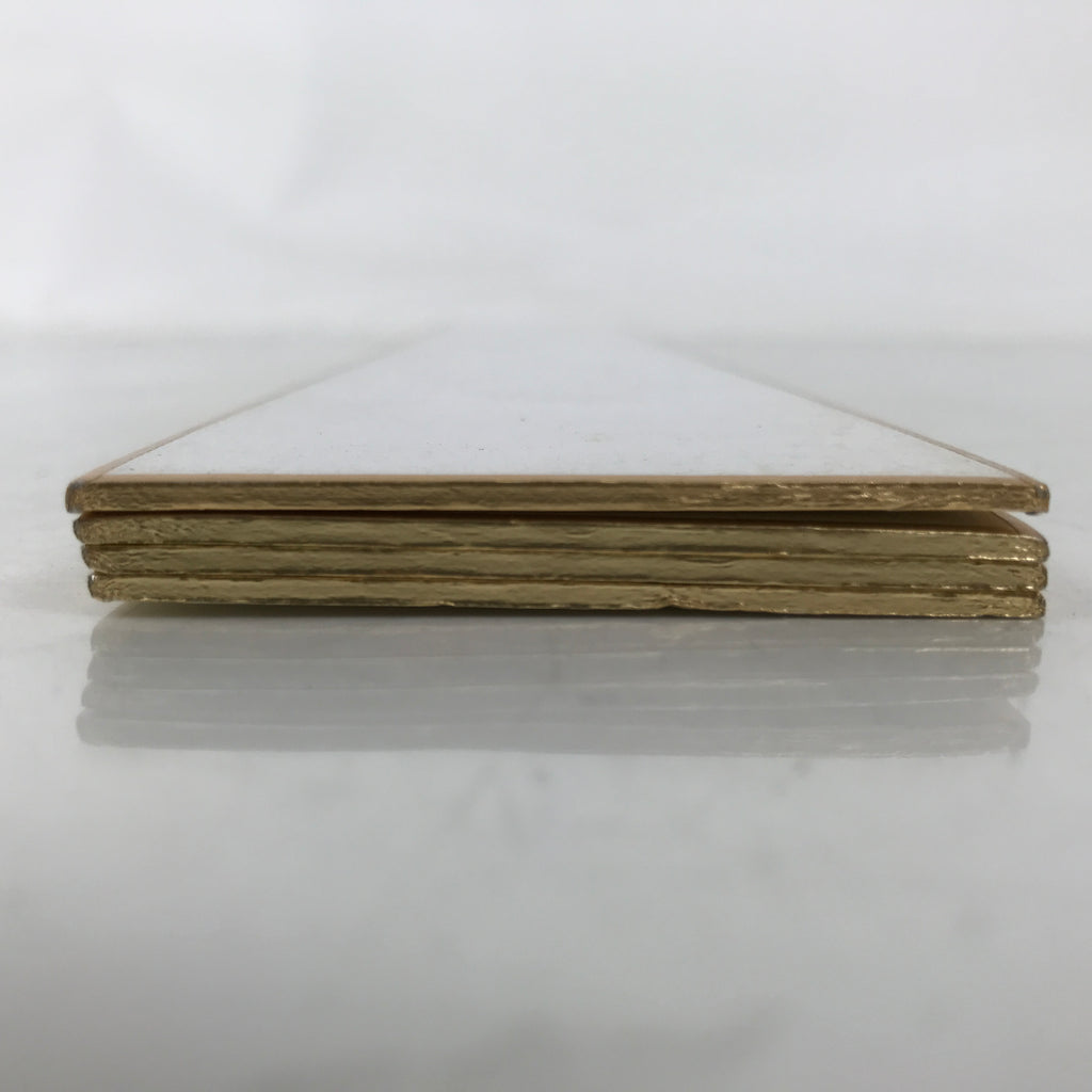 Japanese Blank Tanzaku Shikishi Art Board Set Vtg 4pcs White Gold Border A746