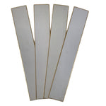 Japanese Blank Tanzaku Shikishi Art Board Set Vtg 4pcs White Gold Border A746