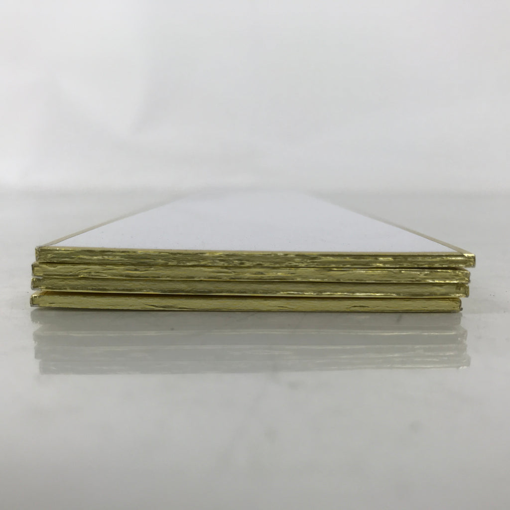 Japanese Blank Tanzaku Shikishi Art Board Set Vtg 4pcs White Gold Border A747