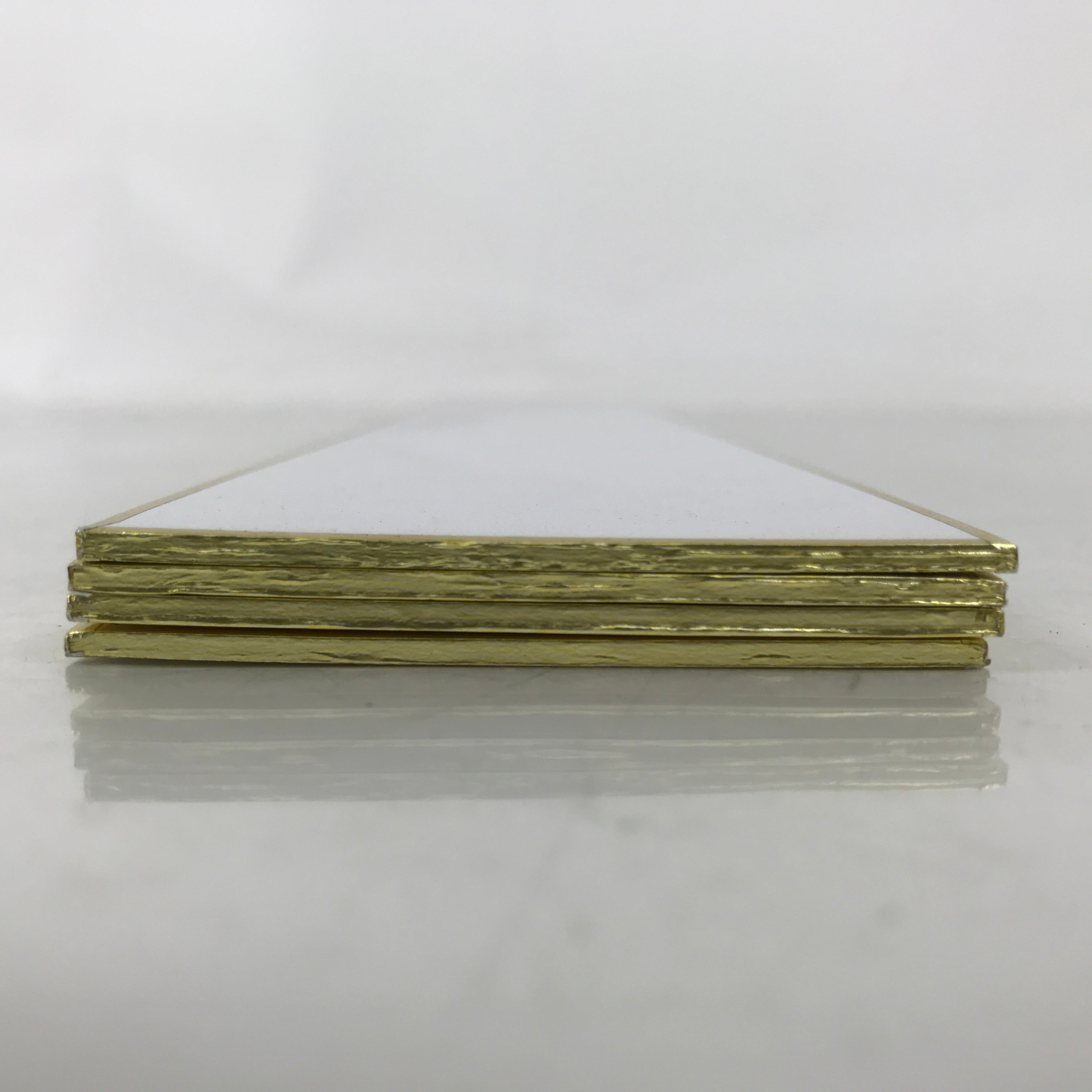 Japanese Blank Tanzaku Shikishi Art Board Set Vtg 4pcs White Gold Border A747