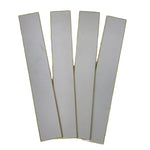 Japanese Blank Tanzaku Shikishi Art Board Set Vtg 4pcs White Gold Border A747