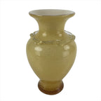 Japanese Blown Glass Vase Kabin Vtg Ikebana Flower Arrangement Yellow Gold FK99