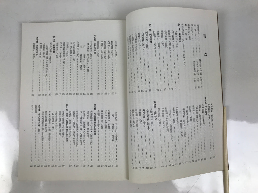 Japanese Book Jinmyocho 1998 Shinto Shrine Register Gifu Prefecture BA604