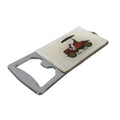Japanese Bottle Opener Vtg Metal Sen-nuki Silver Classic Car Kanji White JK909