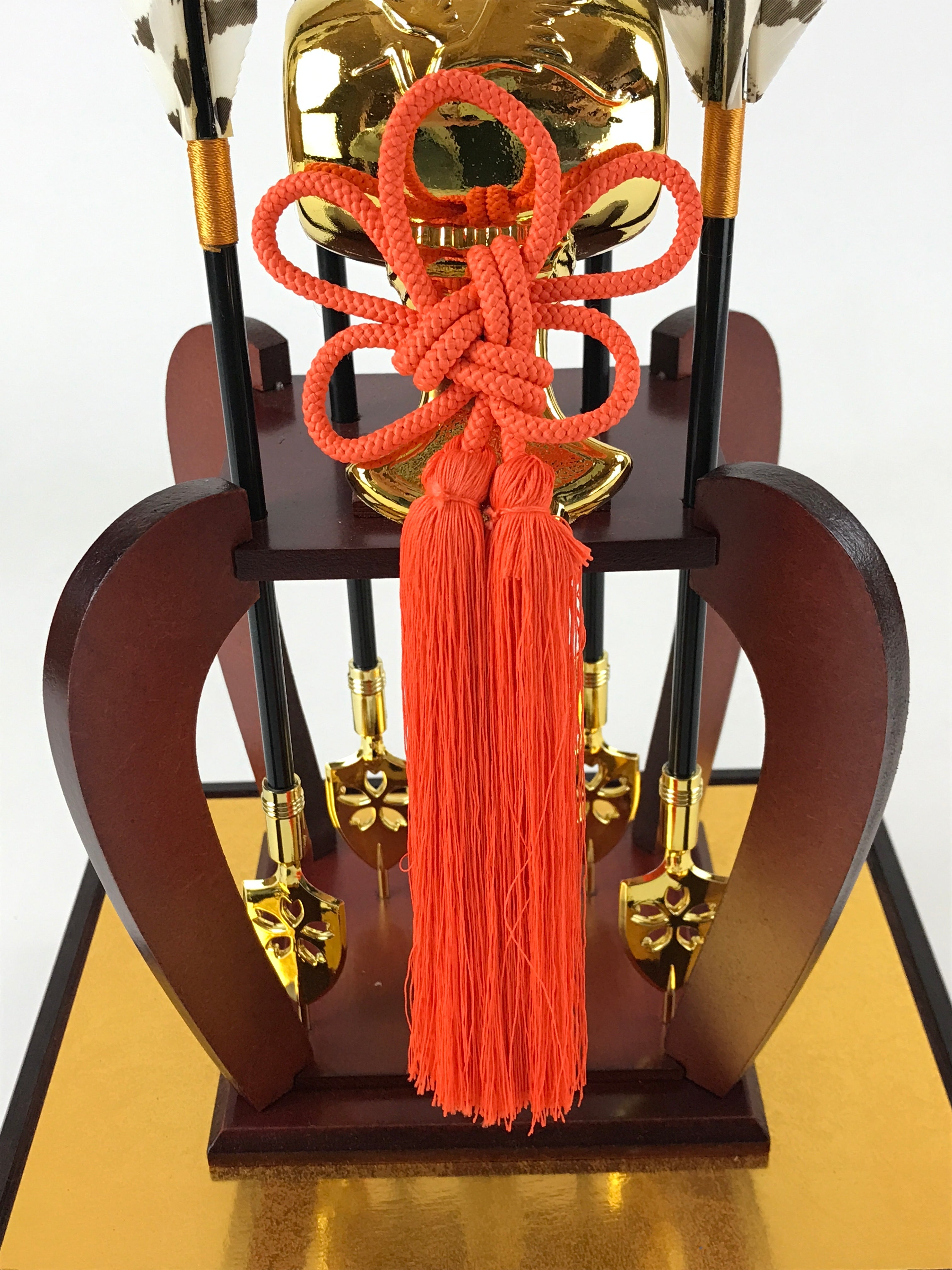 Japanese Bow Arrow Hamayumi Display Stand Music Box Vtg Boys Day New Year ID530