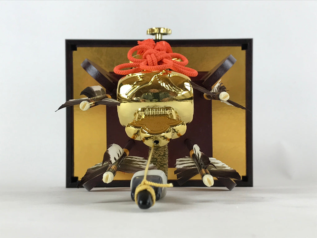Japanese Bow Arrow Hamayumi Display Stand Music Box Vtg Boys Day New Year ID530